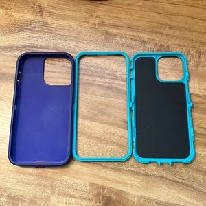 Purple and teal iPhone case for iPhone pro max